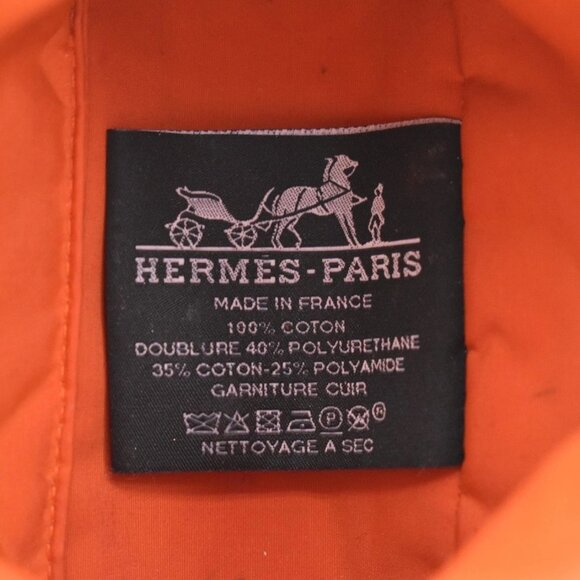 HERMES Logo Bolide 16 Mini Pouch Bag 100% Cotton Leather Black France 09KB142 - Picture 13 of 15